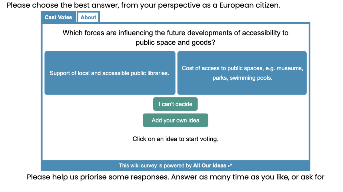 Public Space and Public Goods